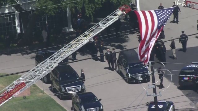 HPD Chief Finner, officers escort body of fallen officer William "Bill" Jeffrey
