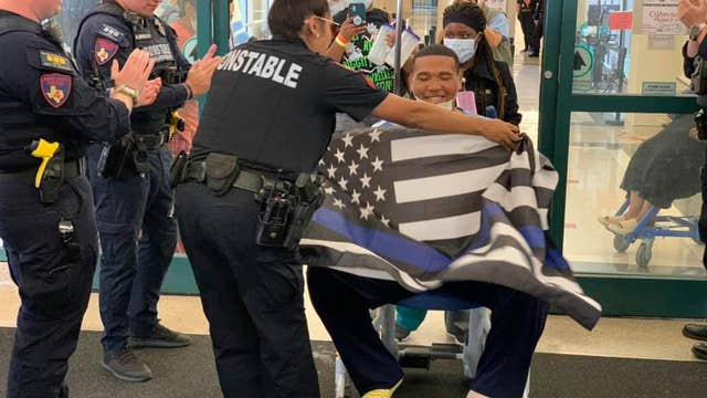 VIDEO: Deputy Jaquim Barthen released from hospital after being shot in ambush