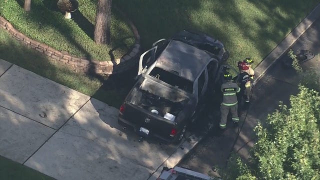 Man seriously burned in pickup truck fire, explosion in Atascocita