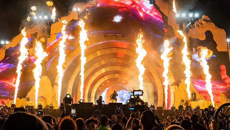 HOUSTON, TEXAS - NOVEMBER 05: Travis Scott performs during 2021 Astroworld Festival at NRG Park on November 05, 2021 in Houston, Texas. (Photo by Erika Goldring/WireImage)