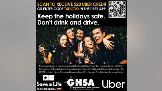 Uber code offers $20 credit during holidays in Houston area