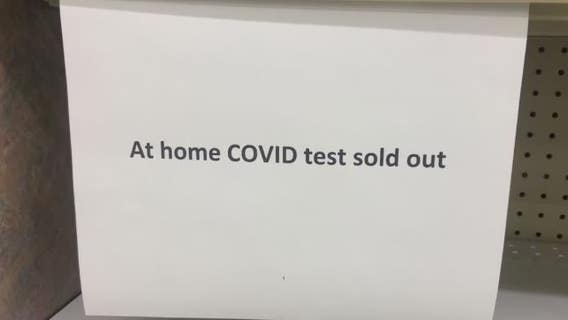 Take-home COVID tests hard to find in Houston; Long lines outside testing facilities