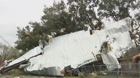 National Weather Service Team surveying damage left behind following weekend tornadoes