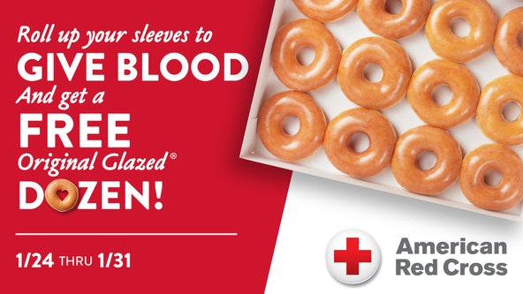Krispy Kreme thanking those who donate blood with free doughnuts