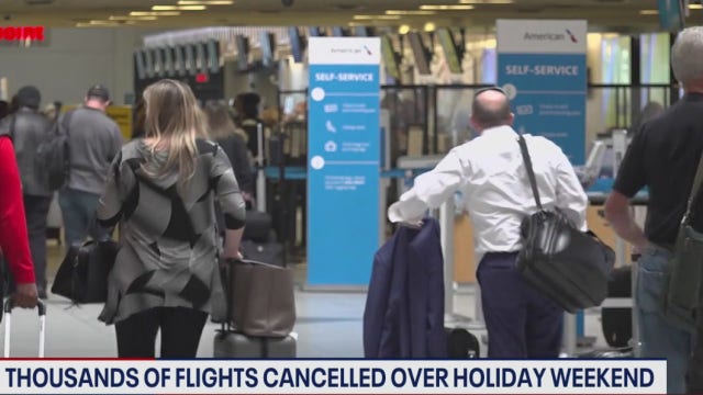 Thousands of flights canceled delaying the start of the work week and frustrating travelers