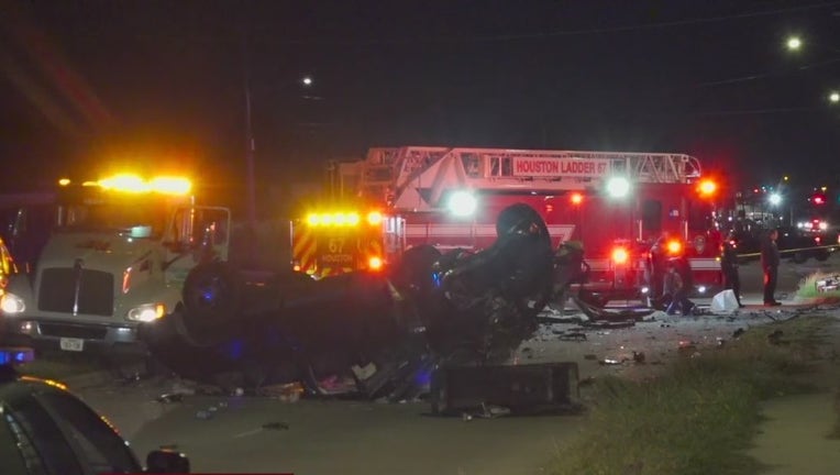 Scene of multi-vehicle crash in the 11600 block of Bannister Lane