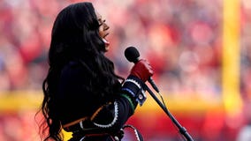 Watch: Fans help Ashanti sing national anthem after mic issues at AFC Championship