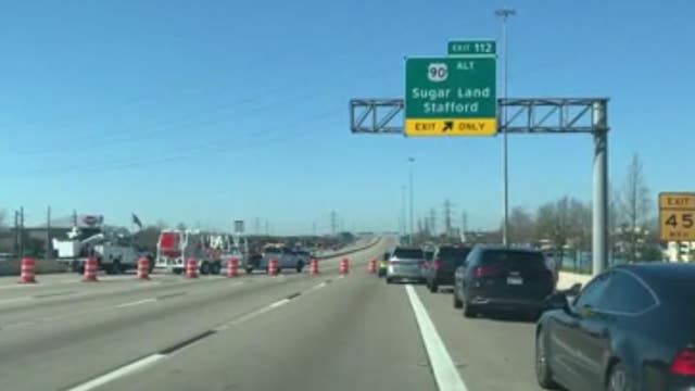 Sugar Land PD officer hit while blocking traffic from a previous car crash, 2 others injured