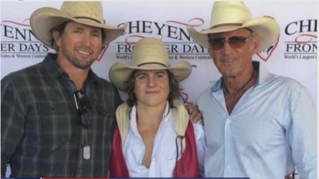 Three generations of cowboys together at the 2022 Houston Livestock Show & Rodeo
