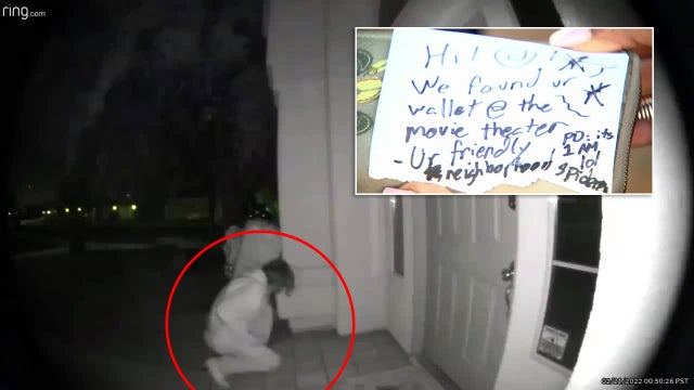 'There are good kids out there': Camera captures mysterious teen returning lost wallet