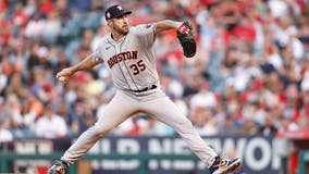 Verlander pitches 5 innings in first return to mound,  Angels win 2-0