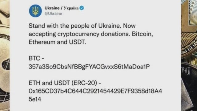 Cryptocurrency donations to Ukraine top $100 million