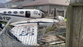 Small airplane crashes near Hobby Airport, Dobie 9th Grade Center; no injuries reported