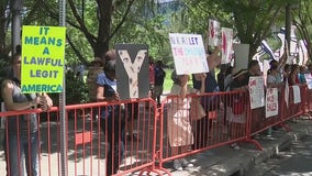 Demonstrators continue rallying outside 2022 NRA Convention in Houston