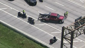 Harris County motorcycle deputy crashes during escort of another officer-involved crash