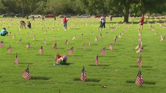 Houston Millennials, VFW plant American flags ahead of Memorial Day