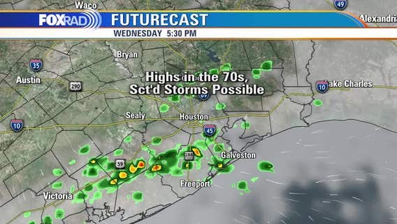 Brief cool-down, chance for late day storms Wednesday