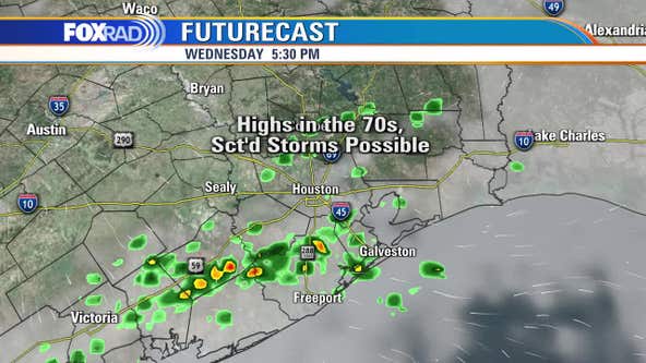 Brief cool-down, chance for late day storms Wednesday