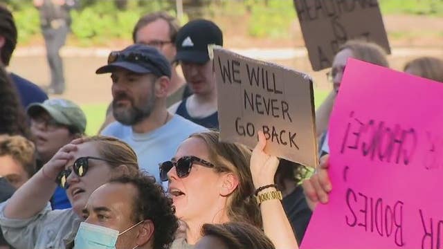 Pro-choice groups gather at city halls across US following Supreme Court draft opinion leak