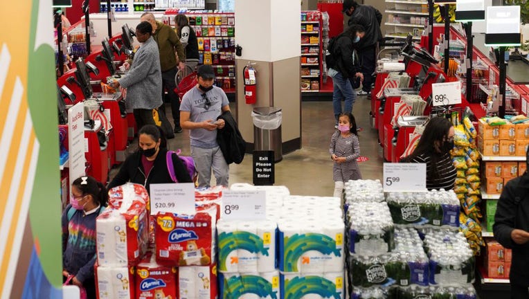 Shoppers at store