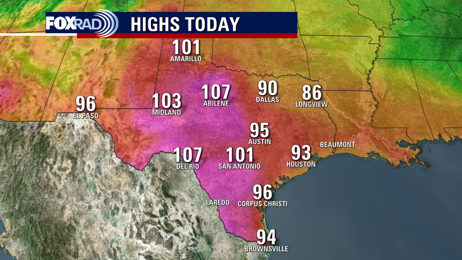Recordbreaking high temperatures across Texas has residents feeling
