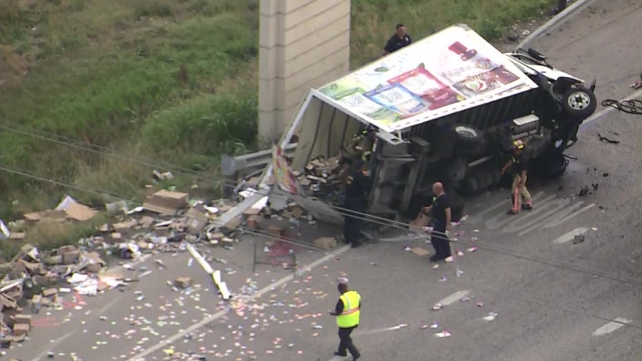 deadly crash box truck east freeway mercury drive