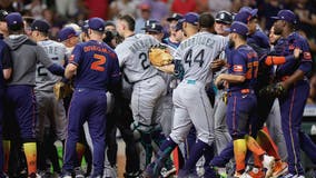 Astros pitcher Hector Neris, manager Dusty Baker receive suspensions following bench-clearing incident