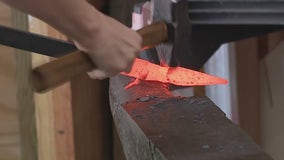 Houston-area metal artist uses blacksmithing techniques to create intricate items