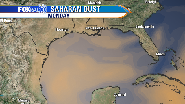 Saharan dust blows in, joining the ongoing Houston heat wave