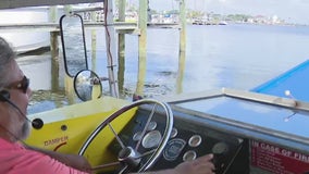 Duck Tour on Galveston Island takes tourists around city, Galveston Bay
