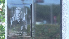 Memorial monument dedicated to Sgt. Kaila Sullivan killed in line of duty