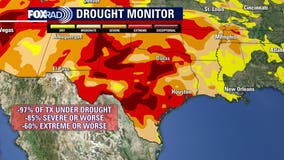 U.S. Drought Monitor shows nearly all of Texas in drought
