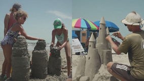 Free professional sandcastle lessons held every Saturday in Galveston