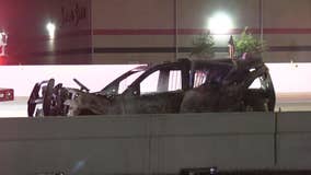 Deputy constable’s vehicle catches fire after crash; 3 injured