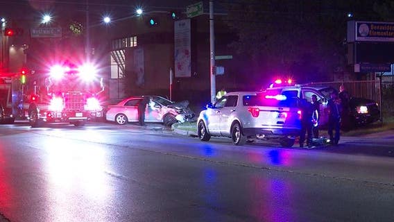 3 hospitalized, including 2 police officers after suspected drunk driver crashes in west Houston