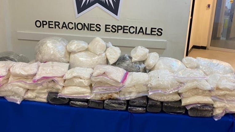 200 kilograms of Methaphetamine and 5 kilograms of Heroin seized by Mexican Authorities in Reynosa