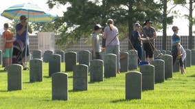 More than 1,000 volunteers teamed up to clean Houston National Cemetery for 9/11 Day of Service