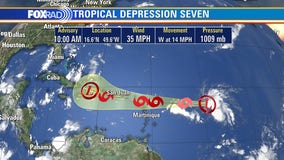Tropical Depression #7 forms in Atlantic Ocean
