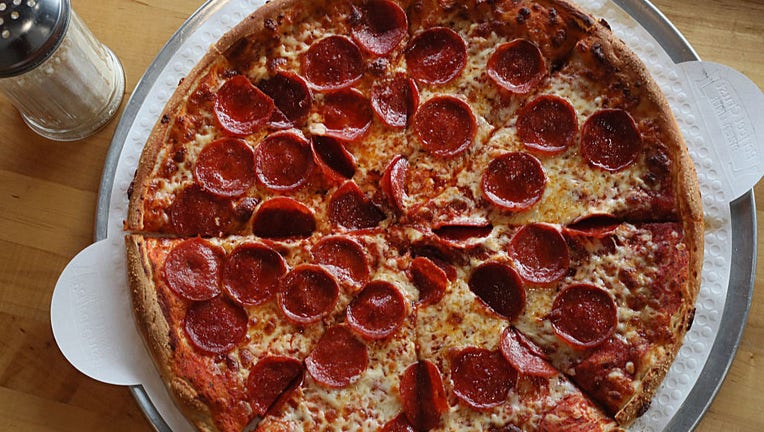 FILE - A pepperoni pizza is pictured in Watertown, Massachusetts, on Nov. 27, 2020. (Photo by Suzanne Kreiter/The Boston Globe via Getty Images)