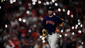 Astros fans bring hundreds of gold crowns to playoff games for "King Tuck"