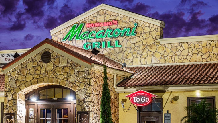 Florida, Orlando, Romano's Macaroni Grill, casual restaurant with To Go sign
