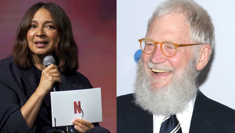 Maya Rudolph and David Letterman