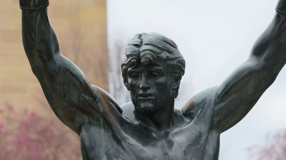 Giants fans put a jersey on Philadelphia's iconic Rocky statue