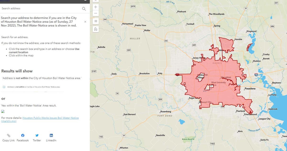 Houston Boil Notice: Public Works website shows if your address ...