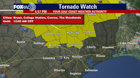 Tornado watch issued for counties north of Houston-area