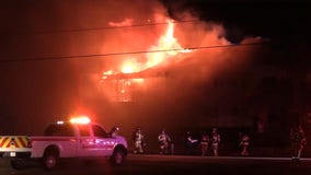 Galveston hotel goes up in multi-alarm blaze, one firefighter injured