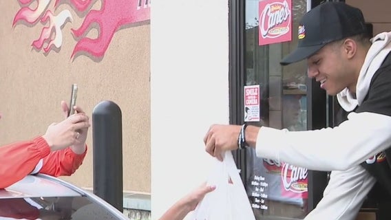Jeremy Peña at Raising Cane's: Houston Astros star works drive-thru Monday