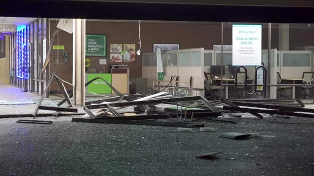 Windows shattered after car crashes into front of Houston H&R Block