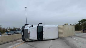 Heavy truck fell over on I-610 N at Wayside, mainlanes said to be closed for hours