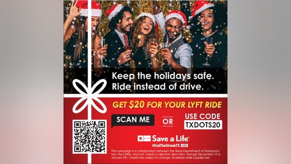 Harris County Pct. 4 giving out $20 Lyft Credit for safe holiday rides